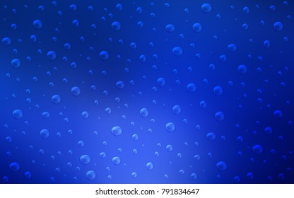 Dark BLUE vector cover with spots. Blurred decorative design in abstract style with bubbles. The pattern can be used for beautiful websites.