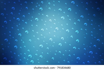 Dark BLUE vector cover with spots. Abstract illustration with colored bubbles in nature style. The pattern can be used for ads, leaflets of liquid.
