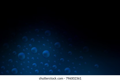 Dark BLUE vector cover with spots. Beautiful colored illustration with blurred circles in nature style. Beautiful design for your business natural advert.