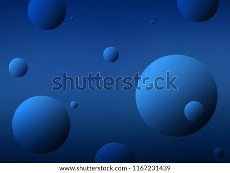 Dark BLUE vector cover with spots. Beautiful colored illustration with blurred circles in nature style. Pattern can be used as texture of water, rain drops.