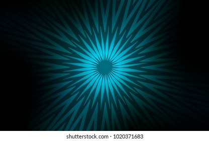 Dark BLUE vector cover with stright stripes. Blurred decorative design in simple style with lines. Pattern for ads, posters, banners.