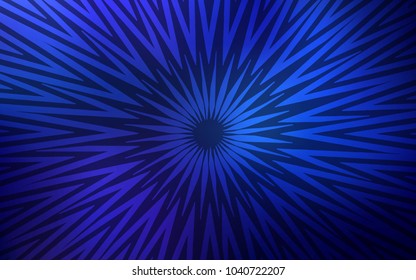 Dark BLUE vector cover with stright stripes. Modern geometrical abstract illustration with staves. Pattern for your busines websites.