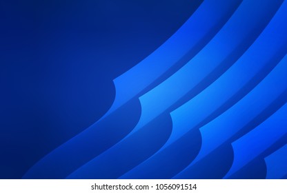 Dark BLUE vector cover with stright stripes. Decorative shining illustration with lines on abstract template. Best design for your ad, poster, banner.