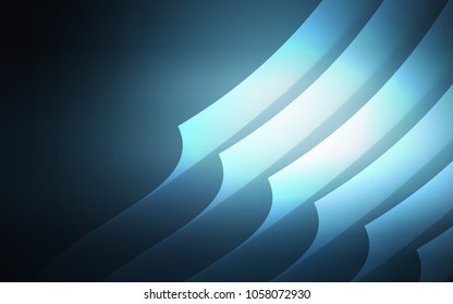 Dark BLUE vector cover with stright stripes. Glitter abstract illustration with colored sticks. Pattern for your busines websites.