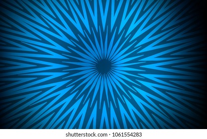 Dark BLUE vector cover with stright stripes. Modern geometrical abstract illustration with staves. Best design for your ad, poster, banner.
