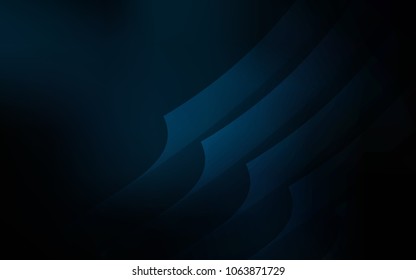 Dark BLUE vector cover with stright stripes. Modern geometrical abstract illustration with Lines. Template for your beautiful backgrounds.