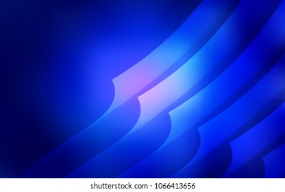 Dark BLUE vector cover with stright stripes. Modern geometrical abstract illustration with Lines. Best design for your ad, poster, banner.