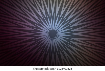 Dark BLUE vector cover with stright stripes. Lines on blurred abstract background with gradient. Pattern for ads, posters, banners.