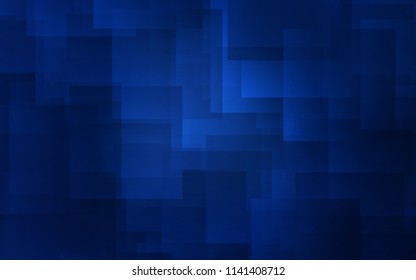 Dark BLUE vector cover with stright stripes. Lines on blurred abstract background with gradient. Best design for your ad, poster, banner.