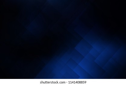 Dark BLUE vector cover with stright stripes. Decorative shining illustration with lines on abstract template. The pattern for ad, booklets, leaflets.