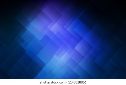 Dark BLUE vector cover with stright stripes. Modern geometrical abstract illustration with Lines. Template for your beautiful backgrounds.