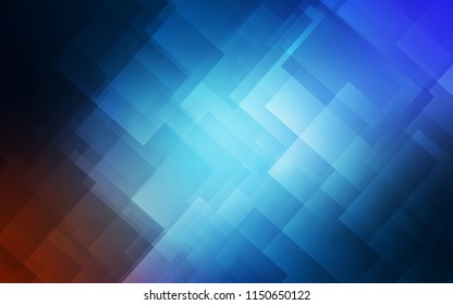 Dark BLUE vector cover with stright stripes. Shining colored illustration with sharp stripes. Template for your beautiful backgrounds.