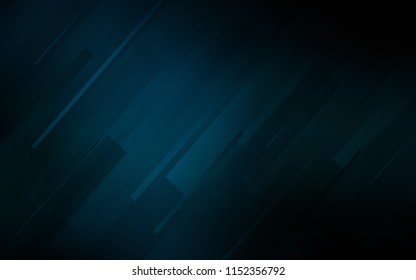 Dark BLUE vector cover with stright stripes. Blurred decorative design in simple style with lines. The pattern for ad, booklets, leaflets.