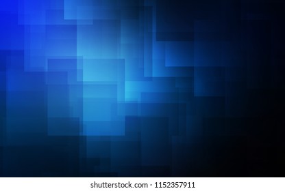 Dark BLUE vector cover with stright stripes. Modern geometrical abstract illustration with Lines. Pattern for ads, posters, banners.