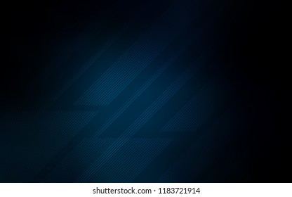 Dark BLUE vector cover with stright stripes. Blurred decorative design in simple style with lines. Pattern for ads, posters, banners.
