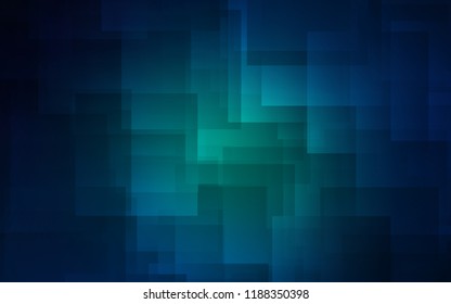 Dark BLUE vector cover with stright stripes. Decorative shining illustration with lines on abstract template. Pattern for ads, posters, banners.