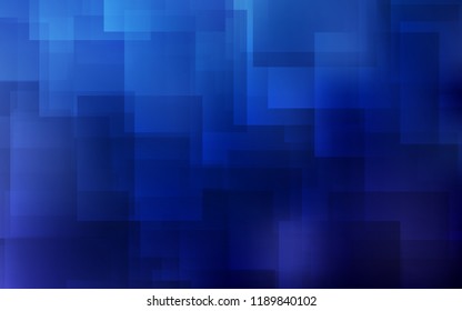 Dark BLUE vector cover with stright stripes. Decorative shining illustration with lines on abstract template. The pattern for ad, booklets, leaflets.