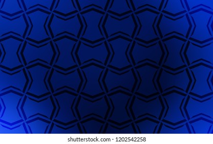 Dark BLUE vector cover with stright stripes. Modern geometrical abstract illustration with Lines. Best design for your ad, poster, banner.