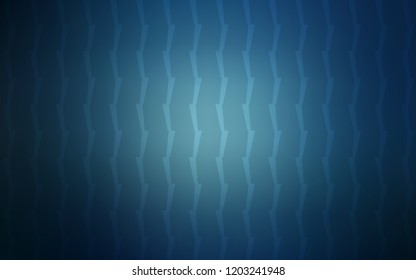 Dark BLUE vector cover with stright stripes. Lines on blurred abstract background with gradient. Best design for your ad, poster, banner.