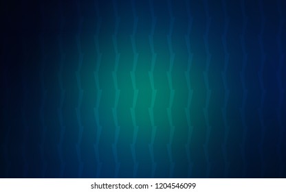 Dark BLUE vector cover with stright stripes. Modern geometrical abstract illustration with Lines. Smart design for your business advert.