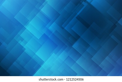 Dark BLUE vector cover with stright stripes. Modern geometrical abstract illustration with Lines. Smart design for your business advert.