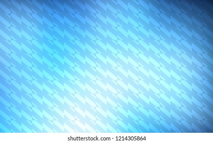 Dark BLUE vector cover with stright stripes. Glitter abstract illustration with colorful sticks. Best design for your ad, poster, banner.