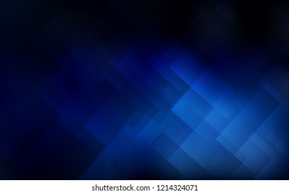 Dark BLUE vector cover with stright stripes. Lines on blurred abstract background with gradient. Template for your beautiful backgrounds.
