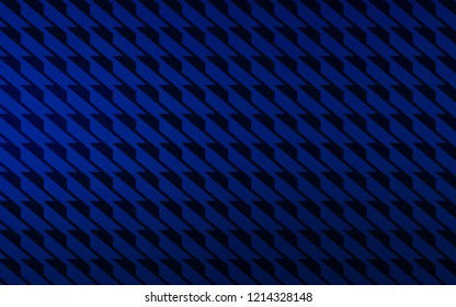 Dark BLUE vector cover with stright stripes. Lines on blurred abstract background with gradient. Pattern for ads, posters, banners.