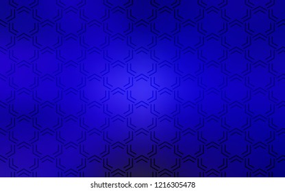 Dark BLUE vector cover with stright stripes. Blurred decorative design in simple style with lines. Smart design for your business advert.