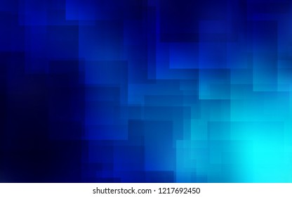 Dark BLUE vector cover with stright stripes. Blurred decorative design in simple style with lines. Smart design for your business advert.