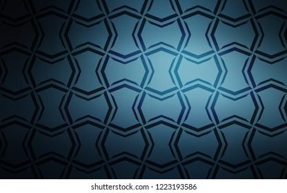 Dark BLUE vector cover with stright stripes. Blurred decorative design in simple style with lines. Pattern for ads, posters, banners.
