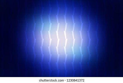 Dark BLUE vector cover with stright stripes. Lines on blurred abstract background with gradient. Template for your beautiful backgrounds.