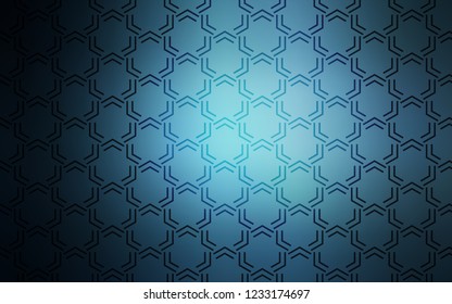 Dark BLUE vector cover with stright stripes. Glitter abstract illustration with colored sticks. Smart design for your business advert.