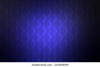 Dark BLUE vector cover with stright stripes. Lines on blurred abstract background with gradient. Smart design for your business advert.