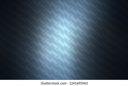 Dark BLUE vector cover with stright stripes. Lines on blurred abstract background with gradient. Pattern for ads, posters, banners.