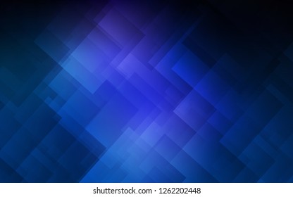 Dark BLUE vector cover with stright stripes. Modern geometrical abstract illustration with Lines. Best design for your ad, poster, banner.