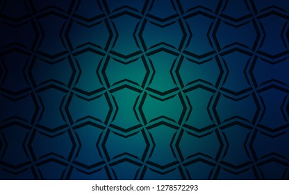 Dark BLUE vector cover with stright stripes. Blurred decorative design in simple style with lines. The pattern for ad, booklets, leaflets.