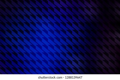 Dark BLUE vector cover with stright stripes. Lines on blurred abstract background with gradient. Best design for your ad, poster, banner.