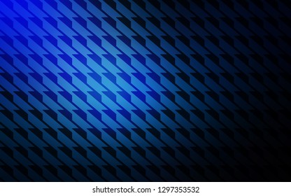 Dark BLUE vector cover with stright stripes. Shining colored illustration with sharp stripes. Pattern for ad, booklets, leaflets.