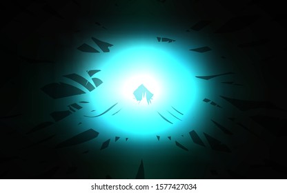 Dark BLUE vector cover with stright stripes. Decorative shining illustration with lines on abstract template. Pattern for your busines websites.