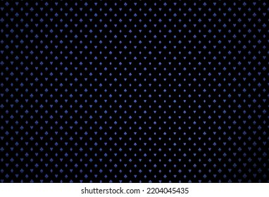 Dark blue vector cover with symbols of gamble. Glitter abstract sketch with isolated symbols of playing cards. Pattern for ads of parties, events in Vegas.