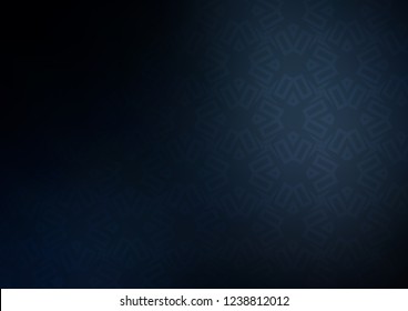Dark BLUE vector cover in triangles, cubes. Glitter abstract illustration with squares, lines. Pattern for commercials.