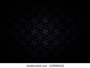 Dark BLUE vector cover in triangles, cubes. Abstract illustration with colorful lines, cubes. Pattern can be used for websites.
