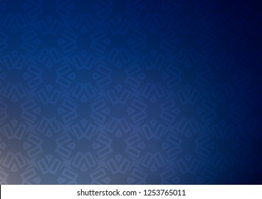 Dark BLUE vector cover in triangles, cubes. Glitter abstract illustration with squares, lines. Modern template for your landing page.