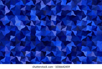Dark BLUE vector crooked abstract template. Colorful abstract illustration with gradient crooked lines. The elegant pattern can be used as part of a brand book.