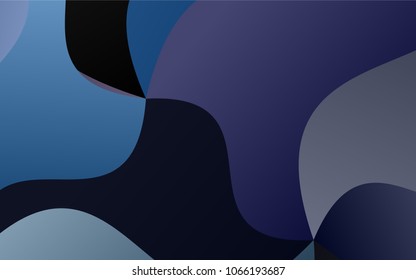 Dark BLUE vector crooked abstract template. Brand-new colored illustration in blurry style with gradient. The template can be used as a background for cell phones.