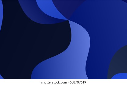 Dark BLUE vector crooked abstract pattern. A sample with blurred shapes. The polygonal design can be used for your web site.