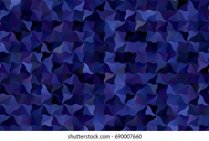 Dark BLUE vector crooked abstract pattern. A completely new color illustration in a vague style. Brand-new style for your business design.