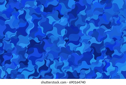 Dark BLUE vector crooked abstract pattern. Geometric illustration in Origami style with gradient.  The template can be used as a background for cell phones.
