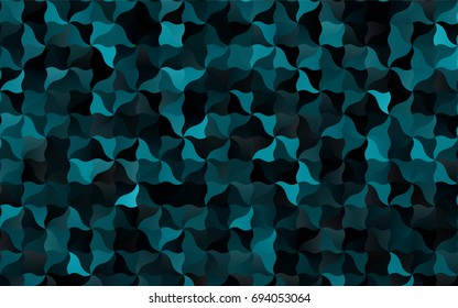 Dark BLUE vector crooked abstract pattern. Geometric illustration in Origami style with gradient.  The completely new template can be used for your brand book.